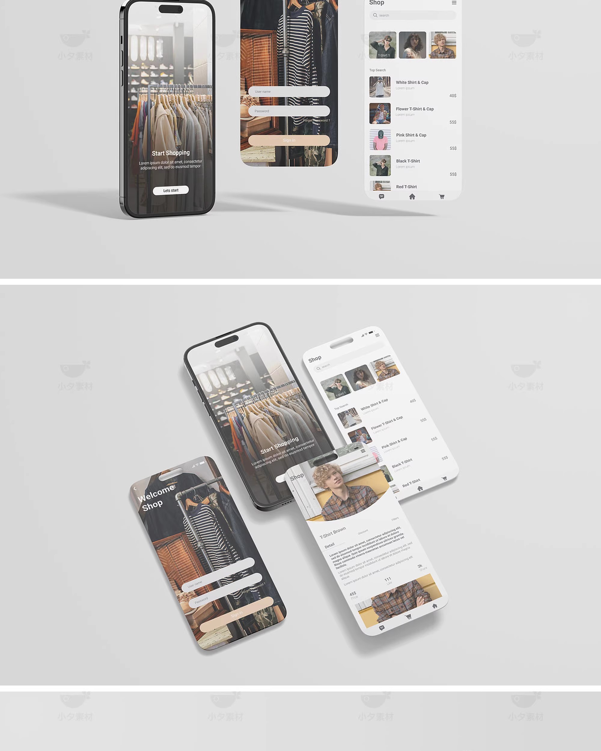 图片[5]-爱疯14平果手机UI界面app软件应用设计作品展示效果样机PSD素材-大怪兽分享