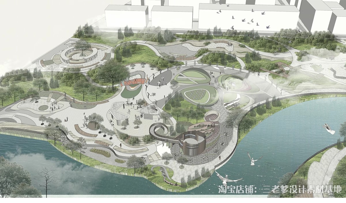 图片[6]-小清新分析图su模型园林景观建筑环艺城市规划草图大师竞赛风素材-大怪兽分享