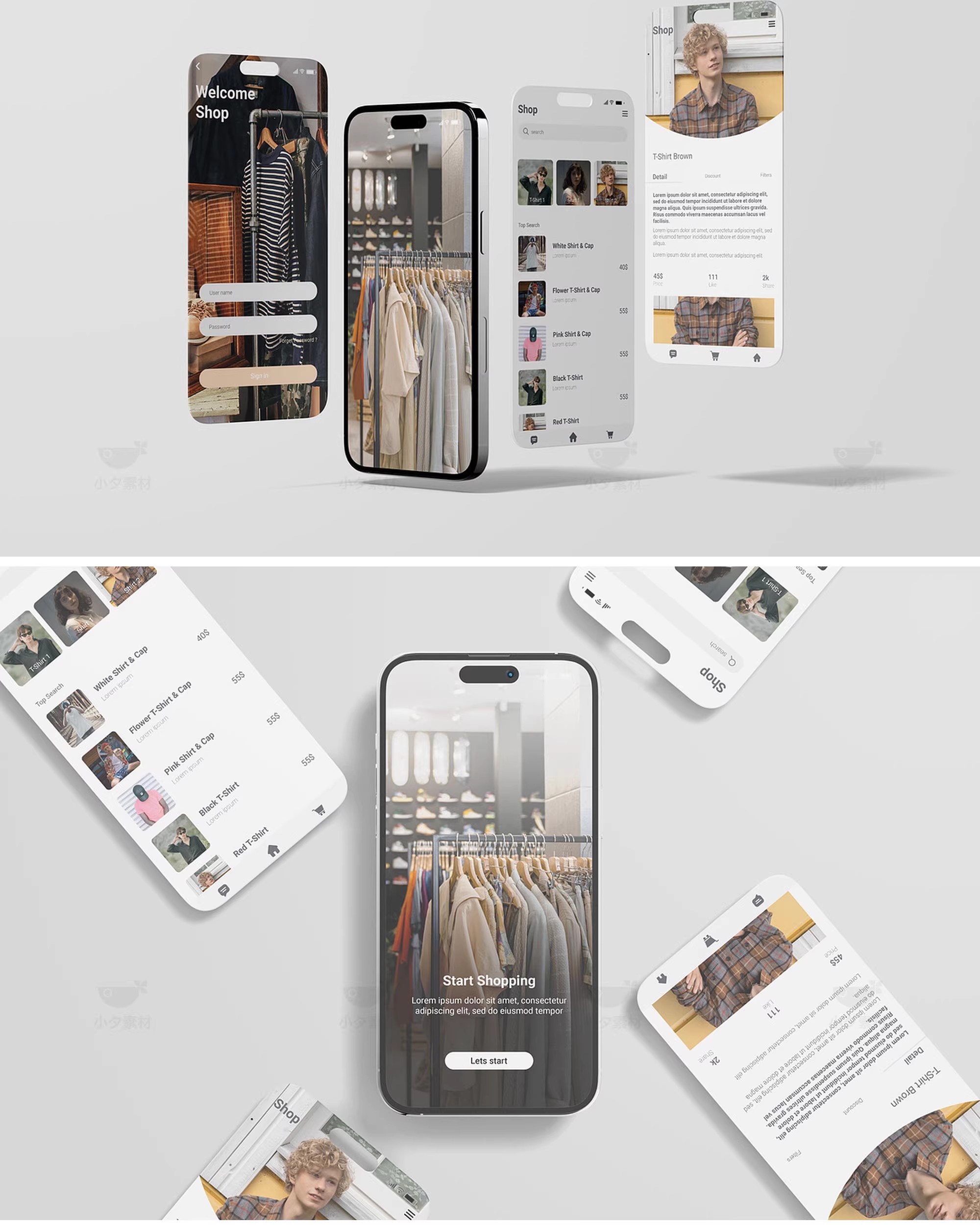 图片[6]-爱疯14平果手机UI界面app软件应用设计作品展示效果样机PSD素材-大怪兽分享