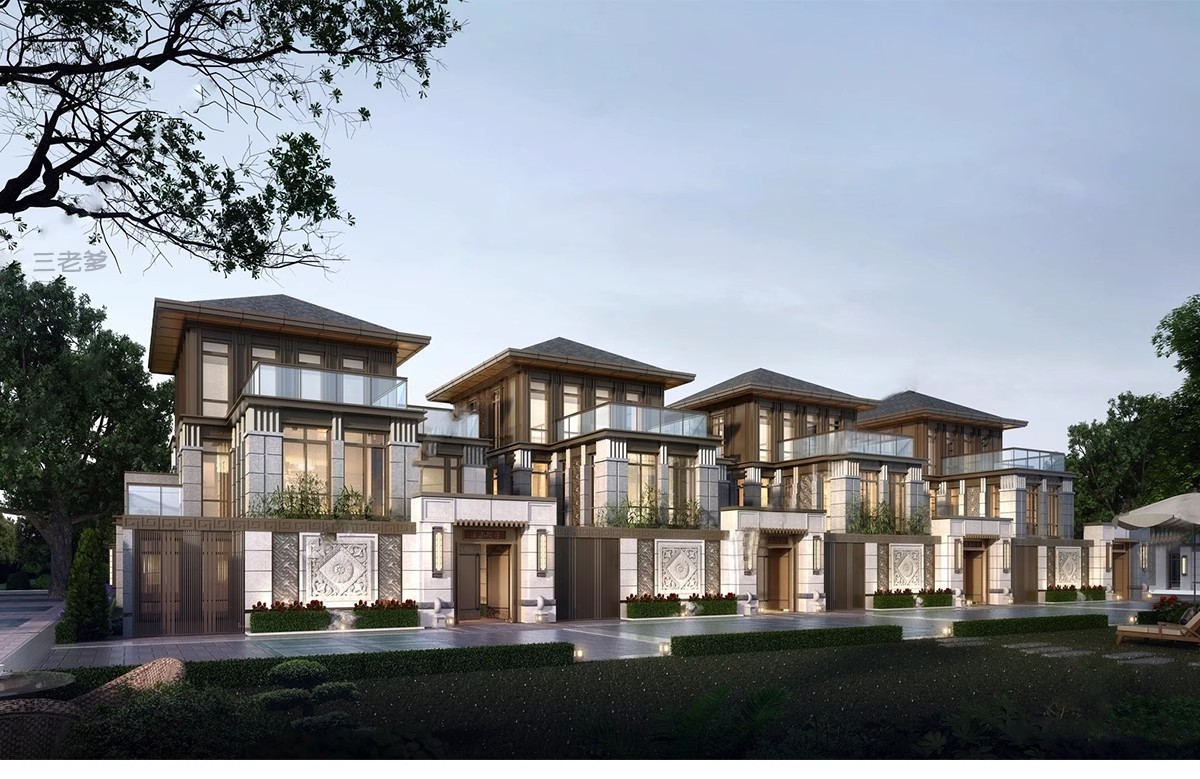 图片[5]-双拼联排别墅su模型库建筑农村自建房现代新中式欧式房屋草图大师-大怪兽分享
