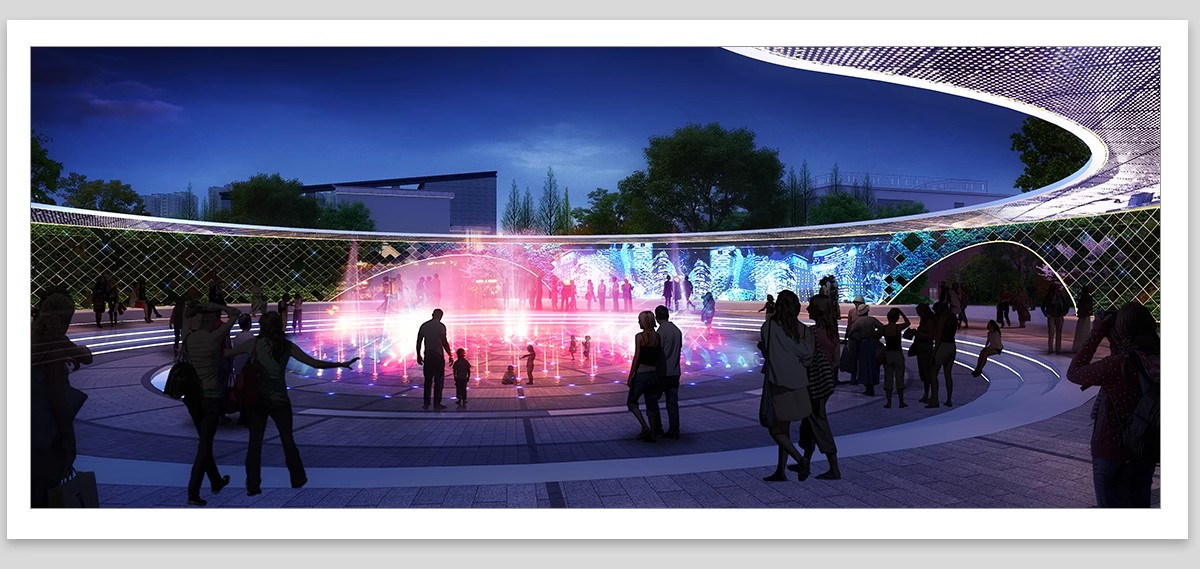 图片[6]-夜景树木植物ps灯光效果图 效果图psd分层公园氛围灯亮化工程素材-大怪兽分享