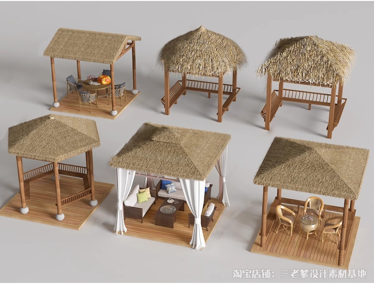 图片[6]-凉亭3D模型 户外廊架户外休闲亭子中式古建园林建筑景观3dmax素材-大怪兽分享