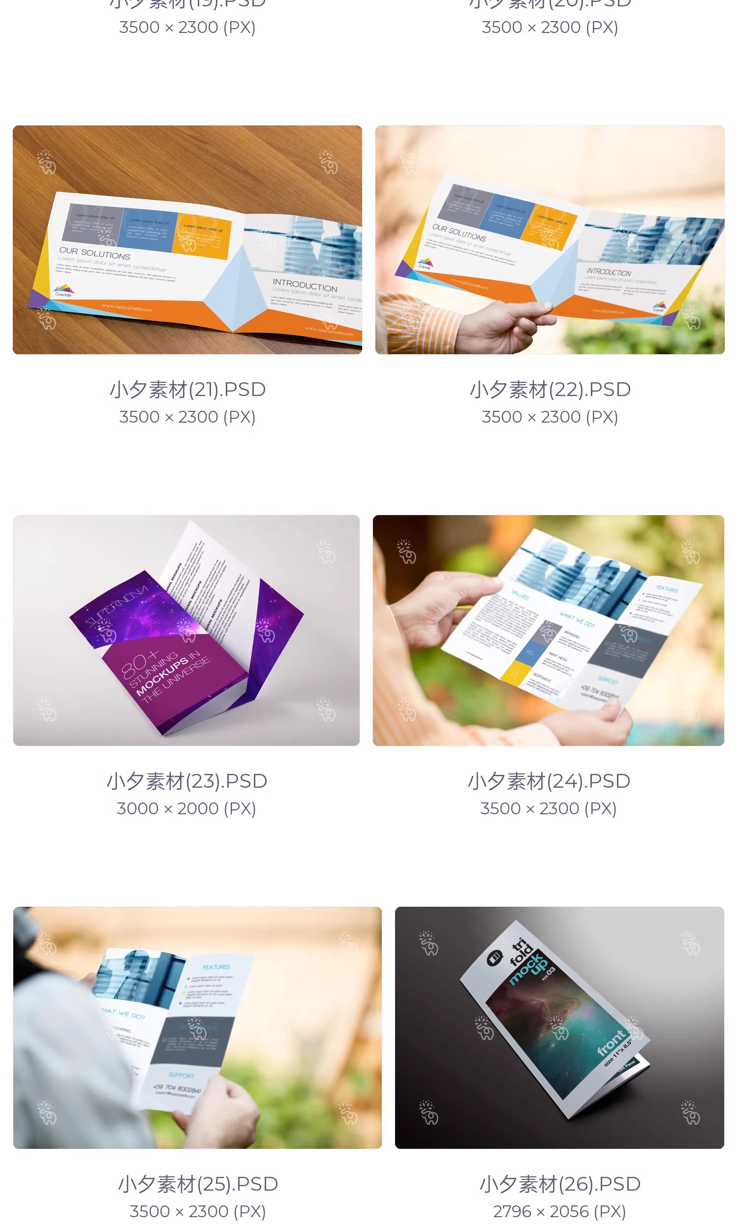 图片[7]-高端品牌对折三折页四折页展示效果图PSD分层智能贴图样机模板-大怪兽分享