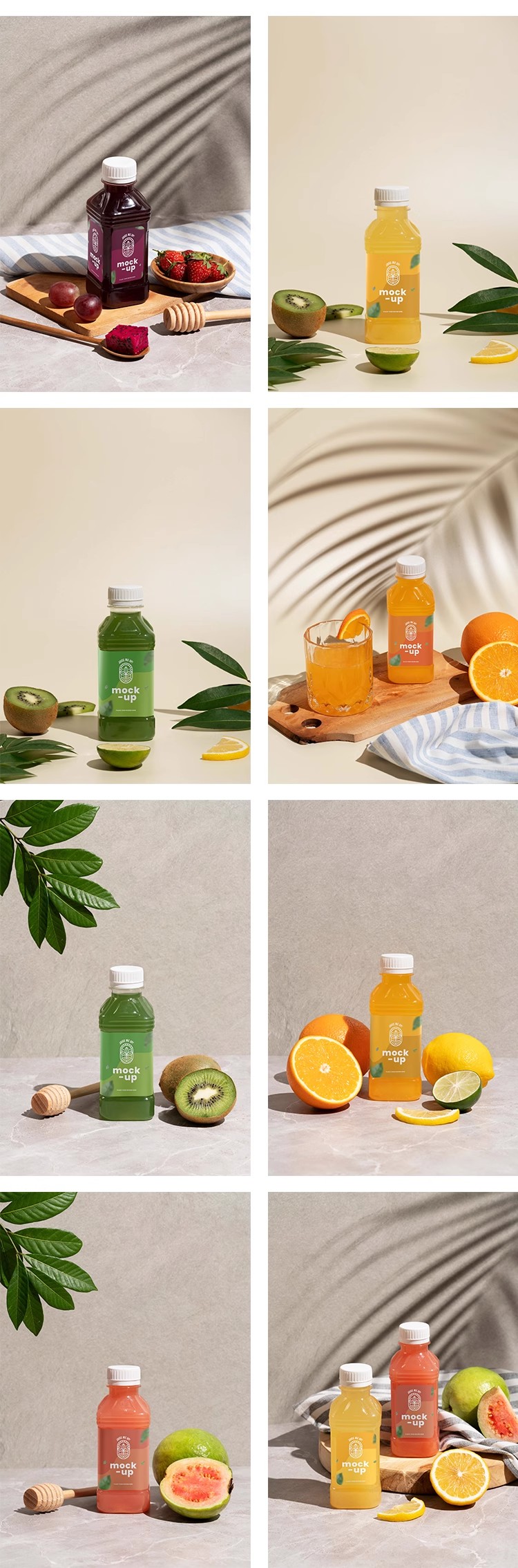 图片[8]-果汁饮品饮料瓶贴包装瓶子样机效果展示贴图样机PSD设计素材模板-大怪兽分享