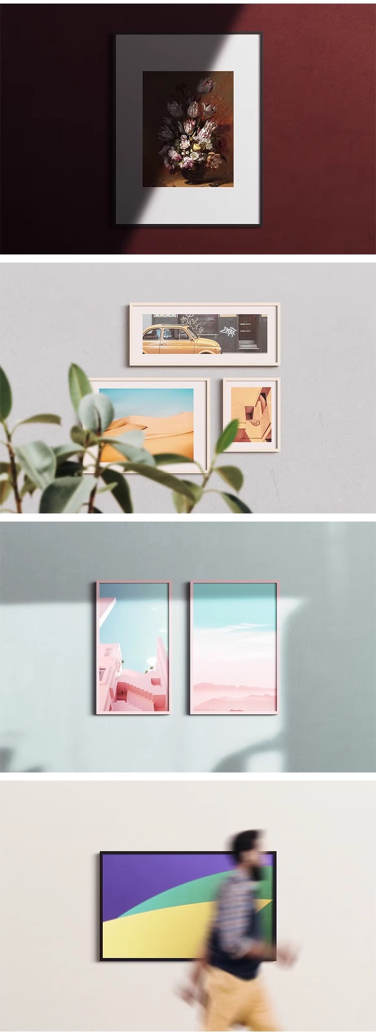 图片[7]-室内挂画海报画芯装饰画壁画油画设计作品贴图PS相框样机素材模板-大怪兽分享