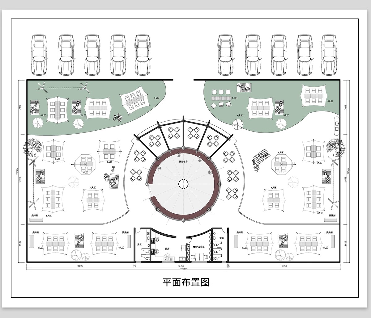 图片[8]-露营风餐饮餐厅CAD图纸平面布局户外花园清吧方案设计布置图方案-大怪兽分享