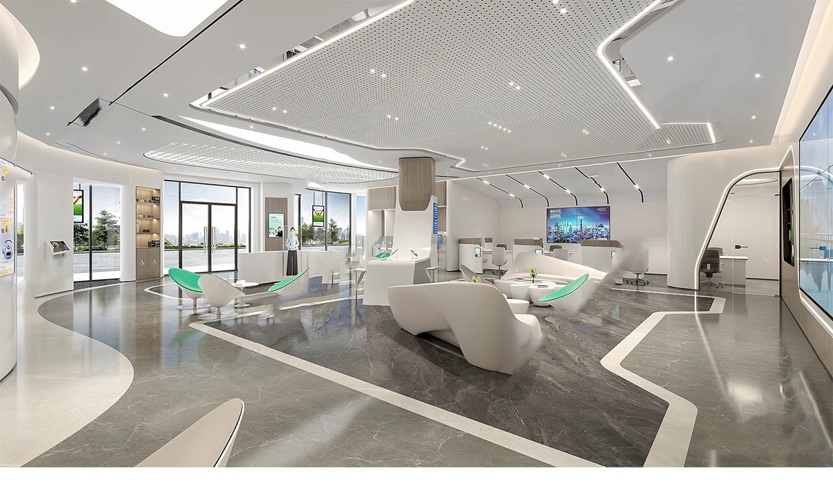 图片[8]-银行SU模型 现代服务营业大厅大堂银行柜台ATM自助取款机草图大师-大怪兽分享