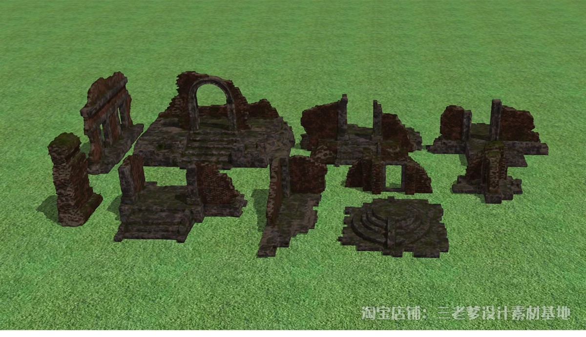 图片[8]-建筑废墟SU模型工业风遗址游戏场景战损街道破旧房屋汽车草图大师-大怪兽分享