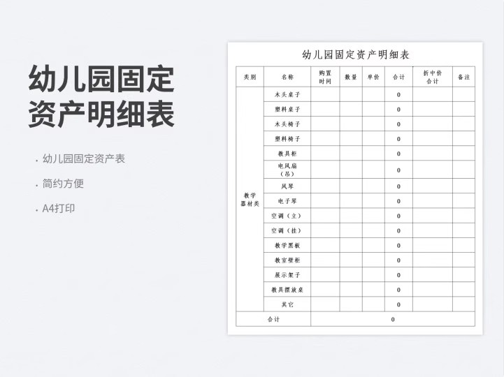 图片[7]-固定资产明细管理系统登记本台盘点登分类账excel表折旧评估统计-大怪兽分享