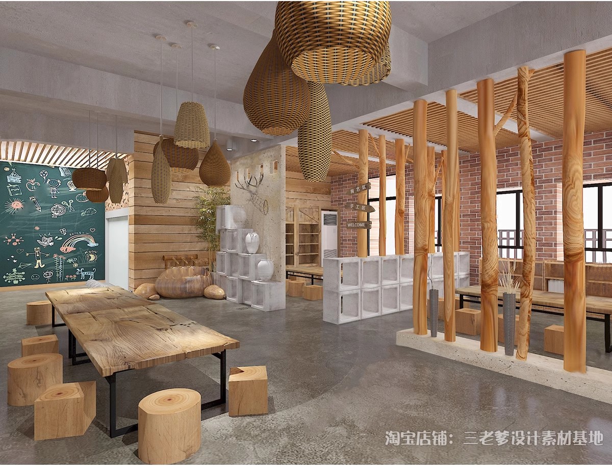 图片[10]-新中式非遗竹文化展厅SU模型展览馆竹编手工室工作室茶馆草图大师-大怪兽分享