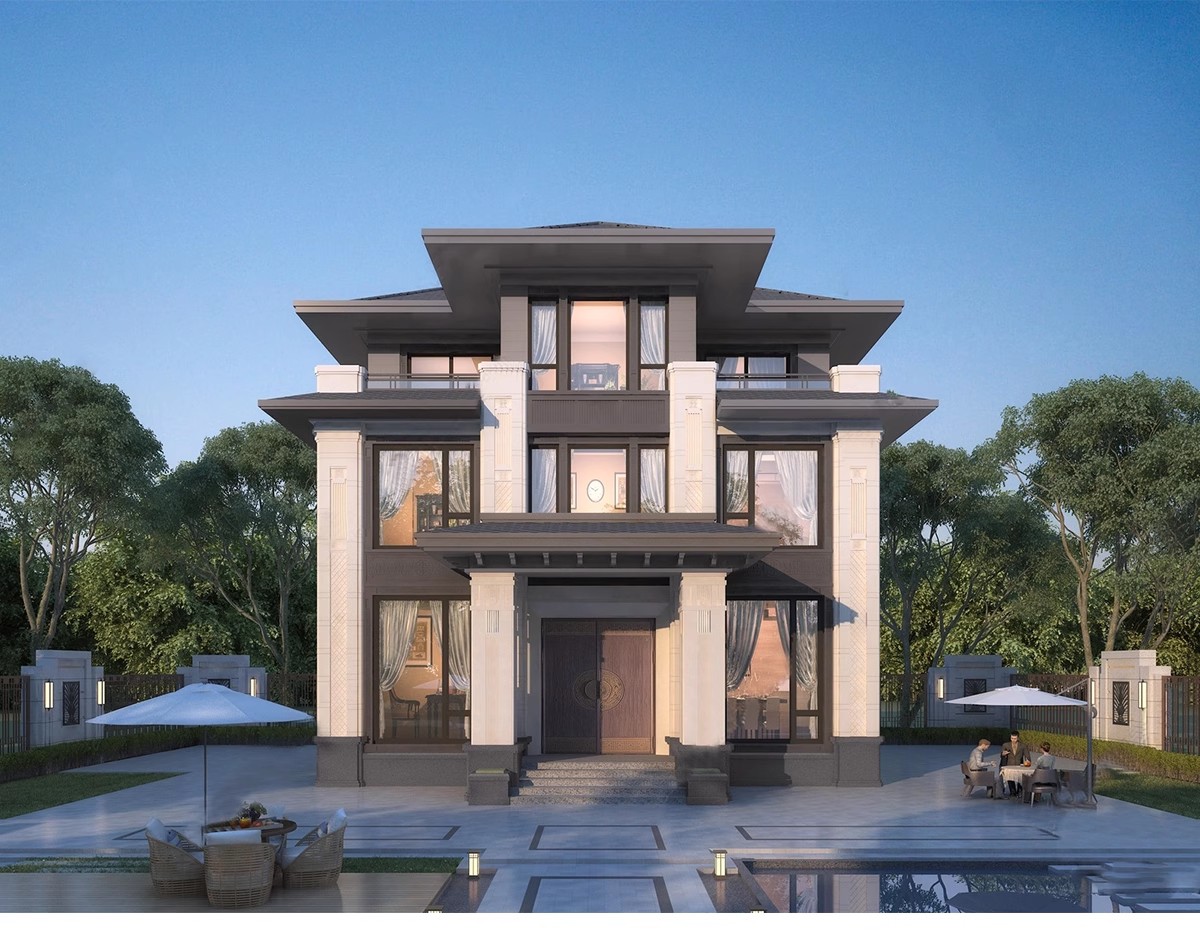 图片[8]-双拼联排别墅su模型库建筑农村自建房现代新中式欧式房屋草图大师-大怪兽分享