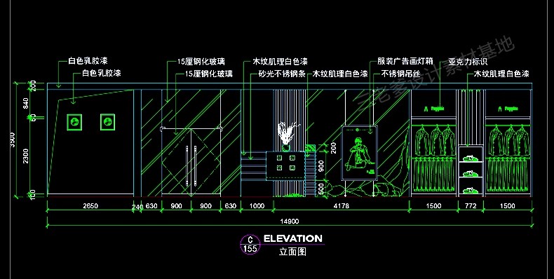 图片[10]-服装店设计橱窗陈列cad图库衣服箱包鞋帽首饰模特展示柜施工图块-大怪兽分享