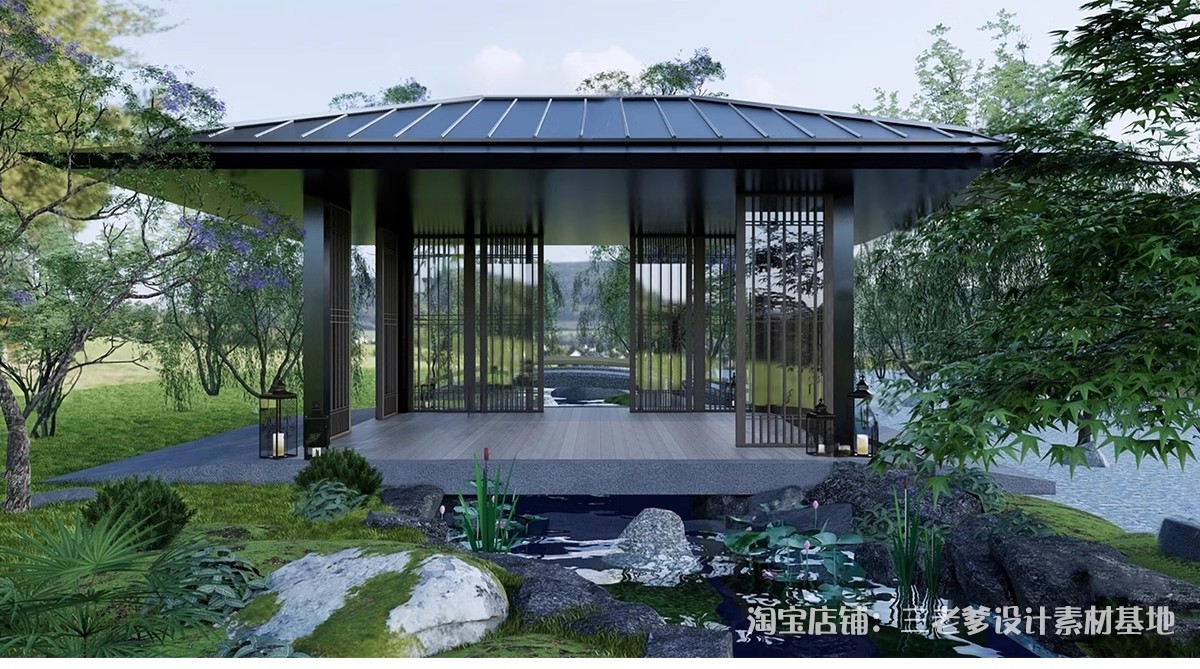 图片[10]-凉亭3D模型 户外廊架户外休闲亭子中式古建园林建筑景观3dmax素材-大怪兽分享