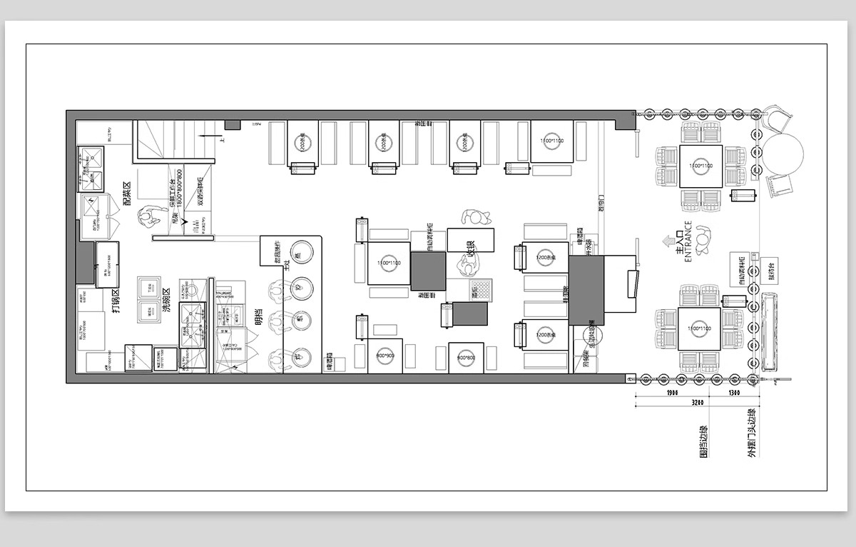 图片[10]-火锅店CAD施工图纸室内装修设计餐厅餐饮门面平面布局图方案图库-大怪兽分享
