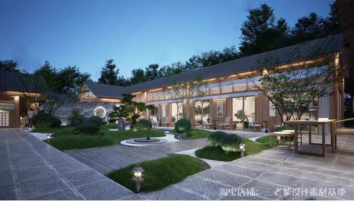 图片[10]-民宿酒店建筑外观3D模型 度假村农村老房改造新景区美丽乡村3dmax-大怪兽分享