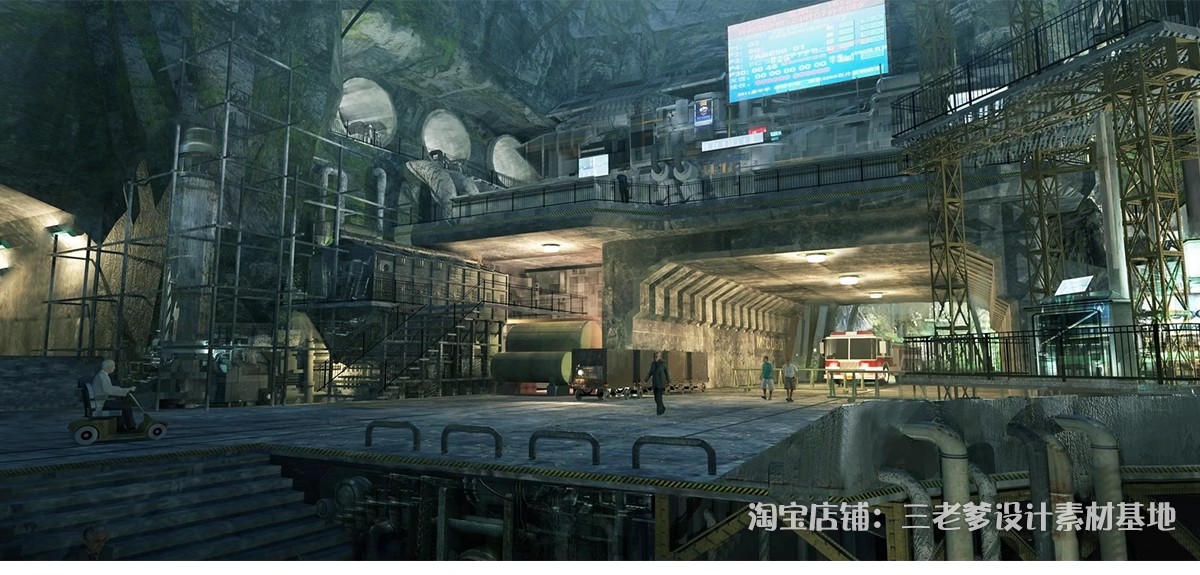 图片[10]-游戏影视动画场景SU模型 中式古风仙侠宫殿建筑科幻基地草图大师-大怪兽分享