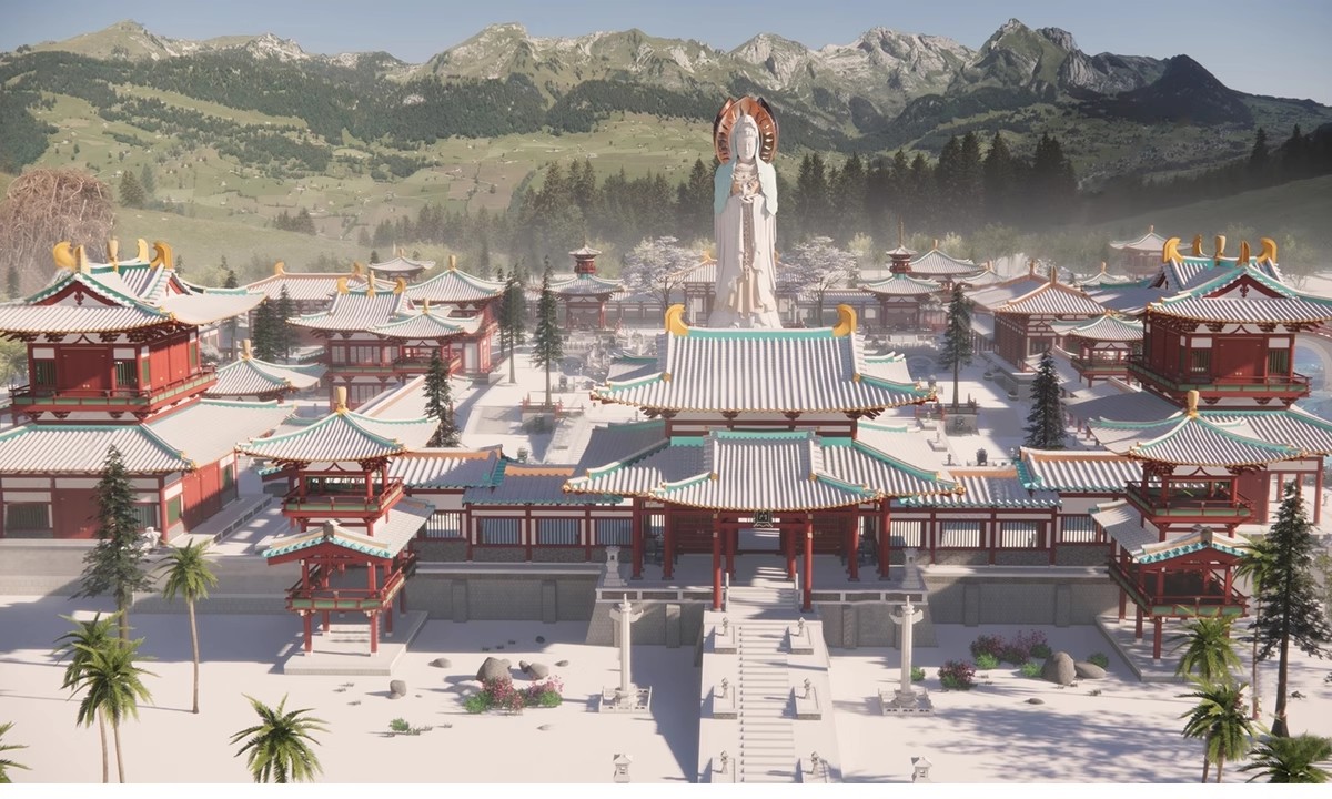 图片[11]-唐风古建群落SU模型秋景中式唐宋文化雪景影视城古代建筑草图大师-大怪兽分享