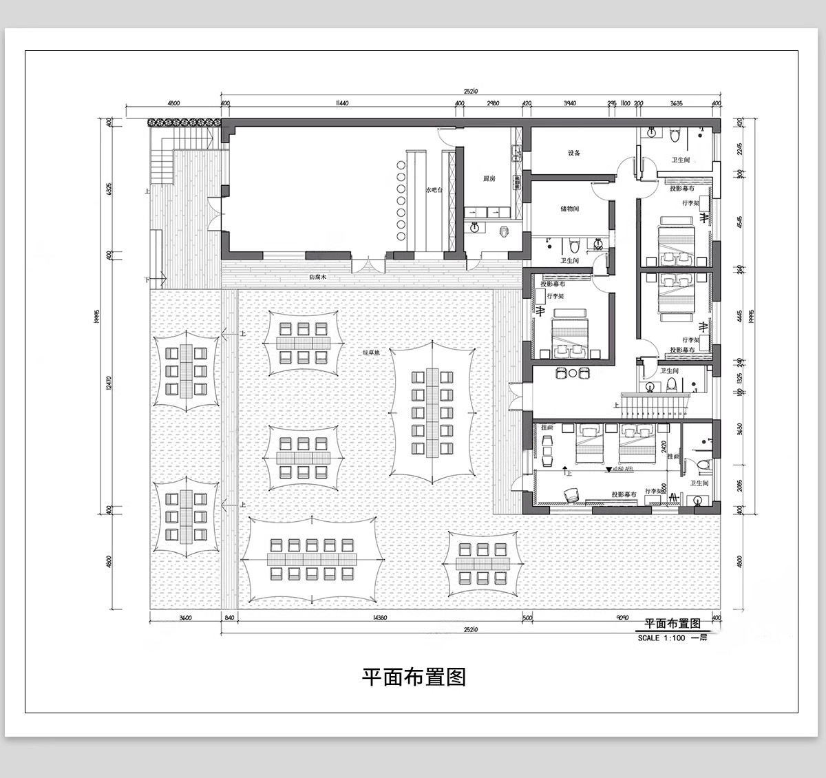 图片[10]-露营风餐饮餐厅CAD图纸平面布局户外花园清吧方案设计布置图方案-大怪兽分享