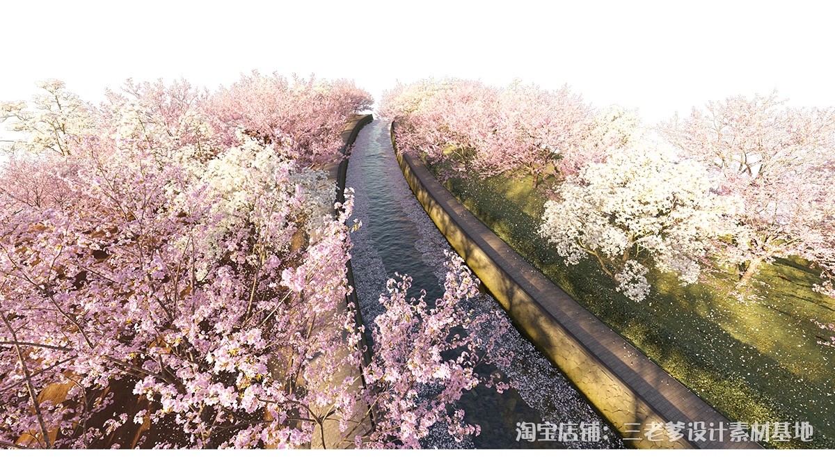 图片[10]-樱花树梅花树PS免抠 景观园林梅花桃花花瓣街道植物PSD效果图素材-大怪兽分享