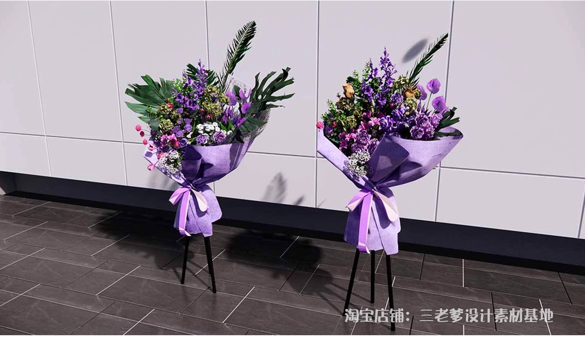 图片[11]-开业花篮SU模型 店庆花艺美陈婚庆典礼花束鲜花摆花节日活动装饰-大怪兽分享