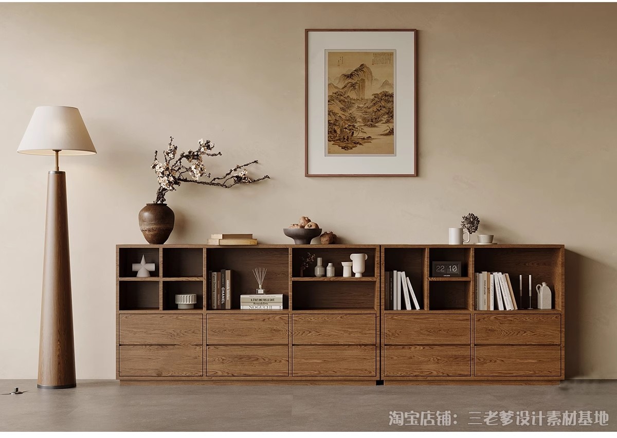 图片[11]-中古风单体su模型沙发椅子柜子床具侘寂家装室内设计草图大师素材-大怪兽分享