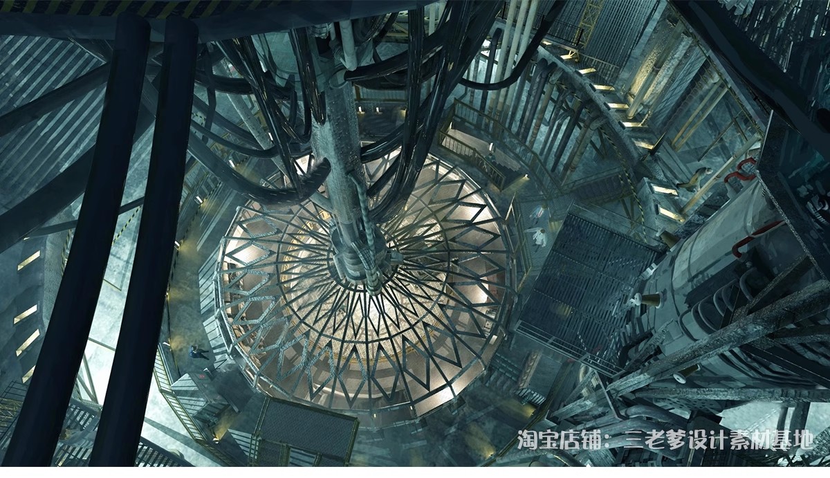 图片[11]-游戏影视动画场景SU模型 中式古风仙侠宫殿建筑科幻基地草图大师-大怪兽分享