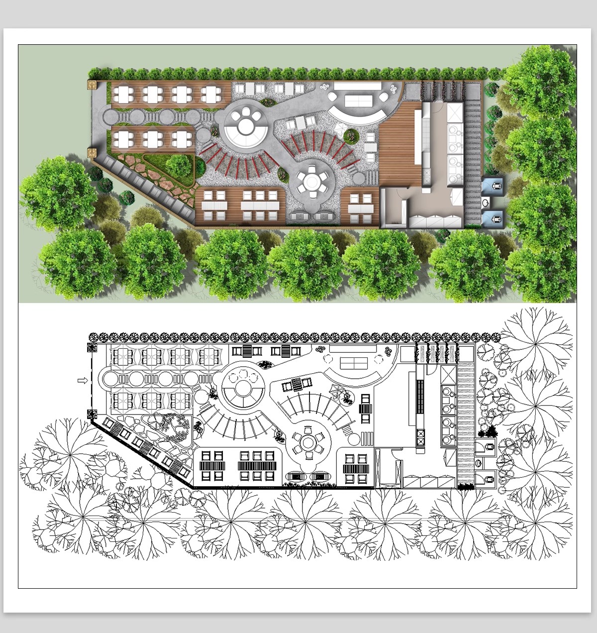 图片[11]-露营风餐饮餐厅CAD图纸平面布局户外花园清吧方案设计布置图方案-大怪兽分享