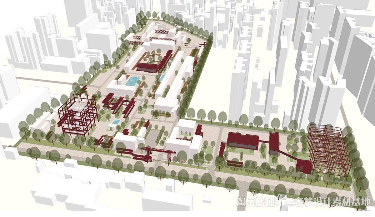 图片[12]-小清新分析图su模型园林景观建筑环艺城市规划草图大师竞赛风素材-大怪兽分享