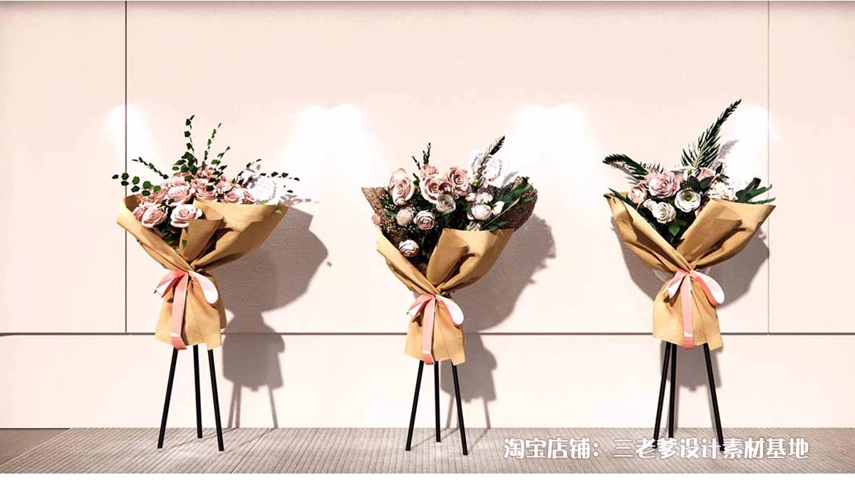图片[12]-开业花篮SU模型 店庆花艺美陈婚庆典礼花束鲜花摆花节日活动装饰-大怪兽分享