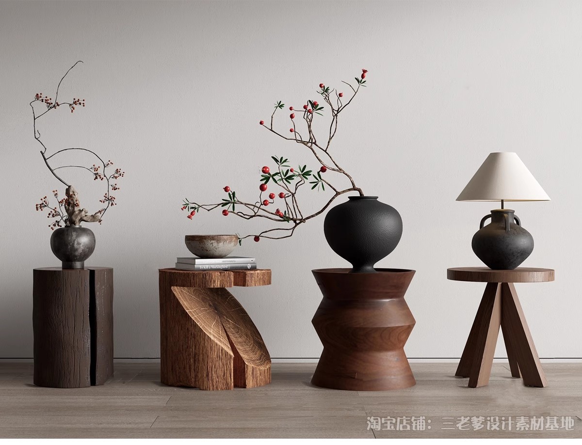 图片[12]-中古风单体su模型沙发椅子柜子床具侘寂家装室内设计草图大师素材-大怪兽分享