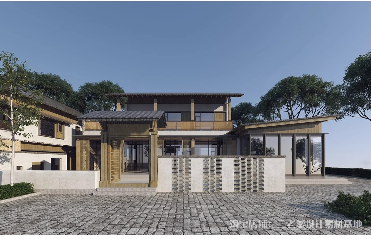 图片[12]-民宿酒店建筑外观3D模型 度假村农村老房改造新景区美丽乡村3dmax-大怪兽分享