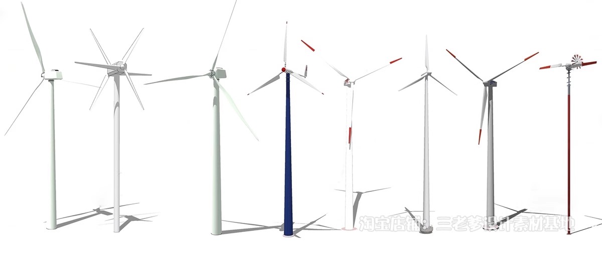 图片[12]-风力发电机su模型现代风车太阳能板山顶雷达站风能风电机草图大师-大怪兽分享