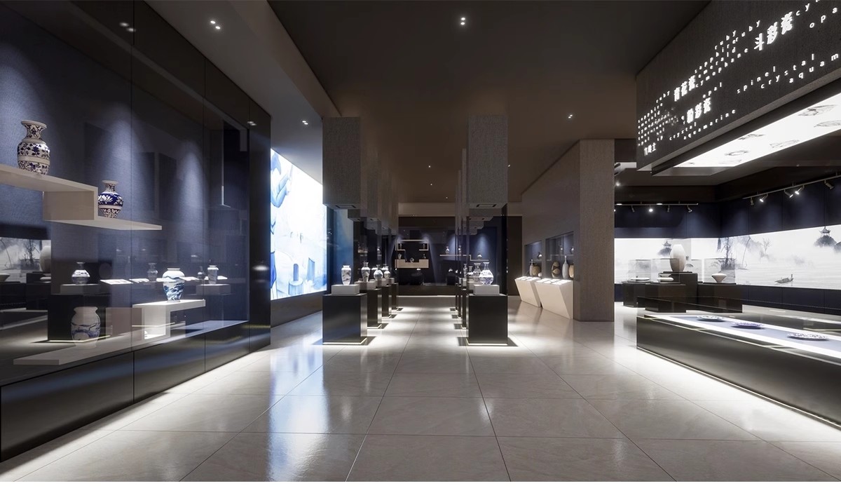 图片[12]-瓷器文化陶瓷青花瓷展厅SU模型新中式博物馆展馆展柜展架草图大师-大怪兽分享
