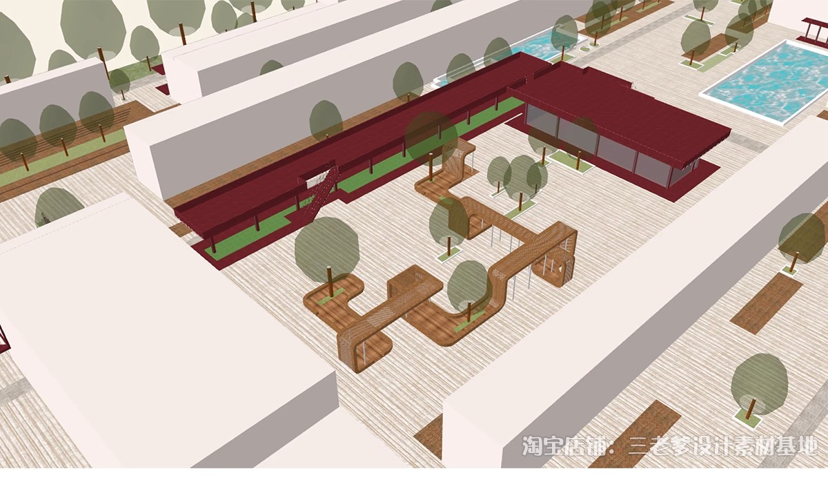 图片[13]-小清新分析图su模型园林景观建筑环艺城市规划草图大师竞赛风素材-大怪兽分享