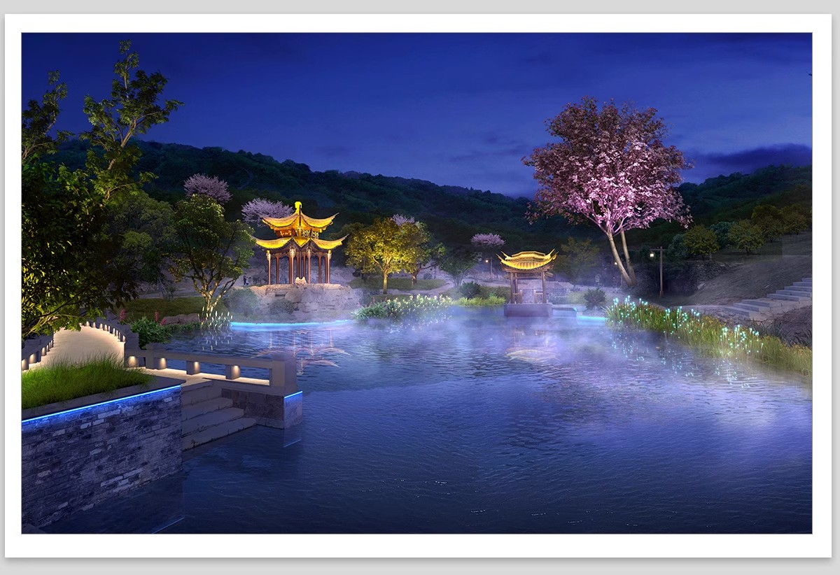 图片[13]-夜景树木植物ps灯光效果图 效果图psd分层公园氛围灯亮化工程素材-大怪兽分享