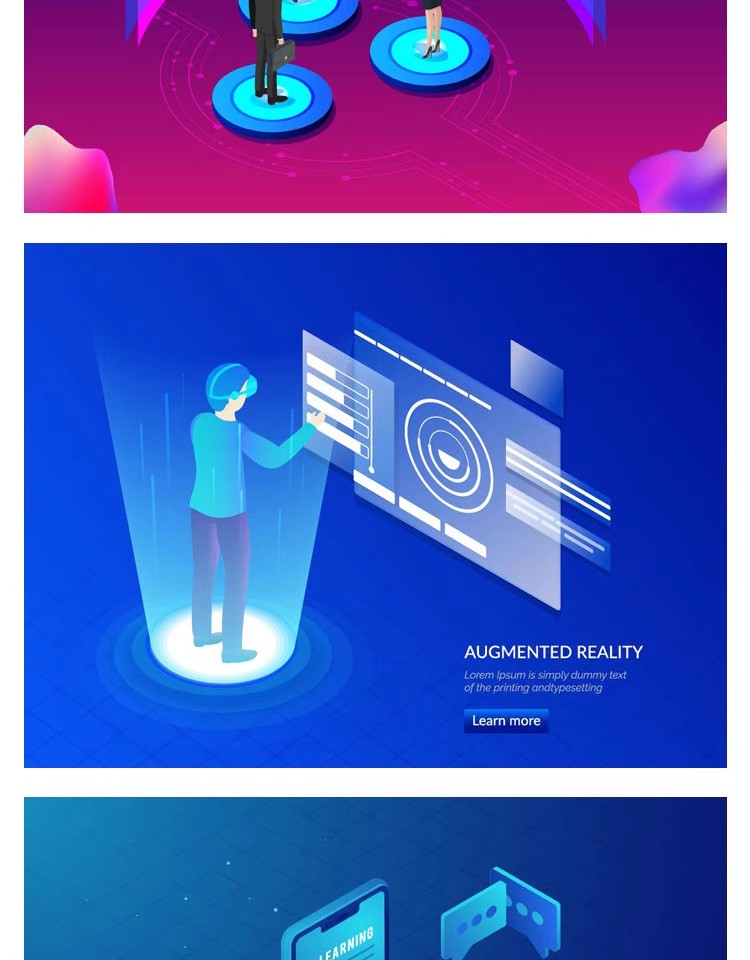 图片[12]-2.5D立体等距UI插画商务金融科技大数据海报AI矢量EPS设计素材-大怪兽分享