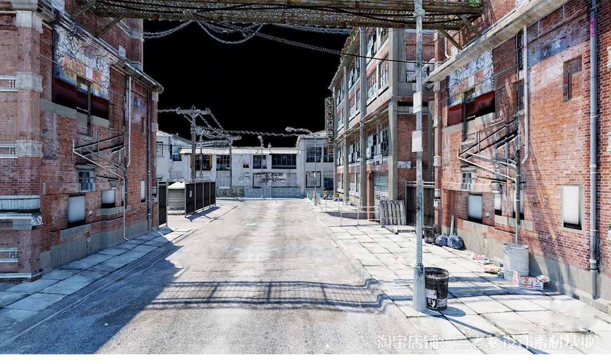 图片[13]-建筑废墟SU模型工业风遗址游戏场景战损街道破旧房屋汽车草图大师-大怪兽分享