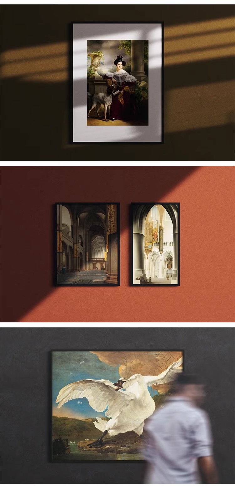 图片[14]-室内挂画海报画芯装饰画壁画油画设计作品贴图PS相框样机素材模板-大怪兽分享