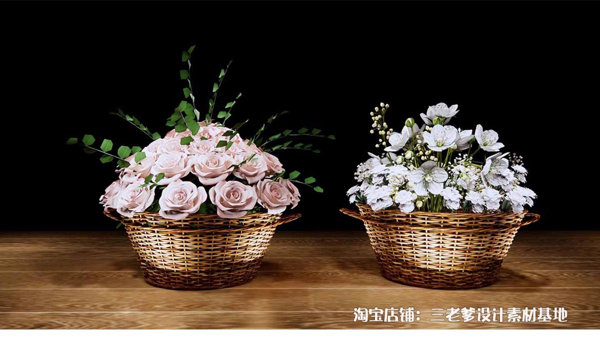 图片[14]-开业花篮SU模型 店庆花艺美陈婚庆典礼花束鲜花摆花节日活动装饰-大怪兽分享