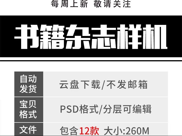 图片[2]-多角度A3A4杂志画册书籍效果图展示VI智能贴图PSD样机设计素材PS-大怪兽分享