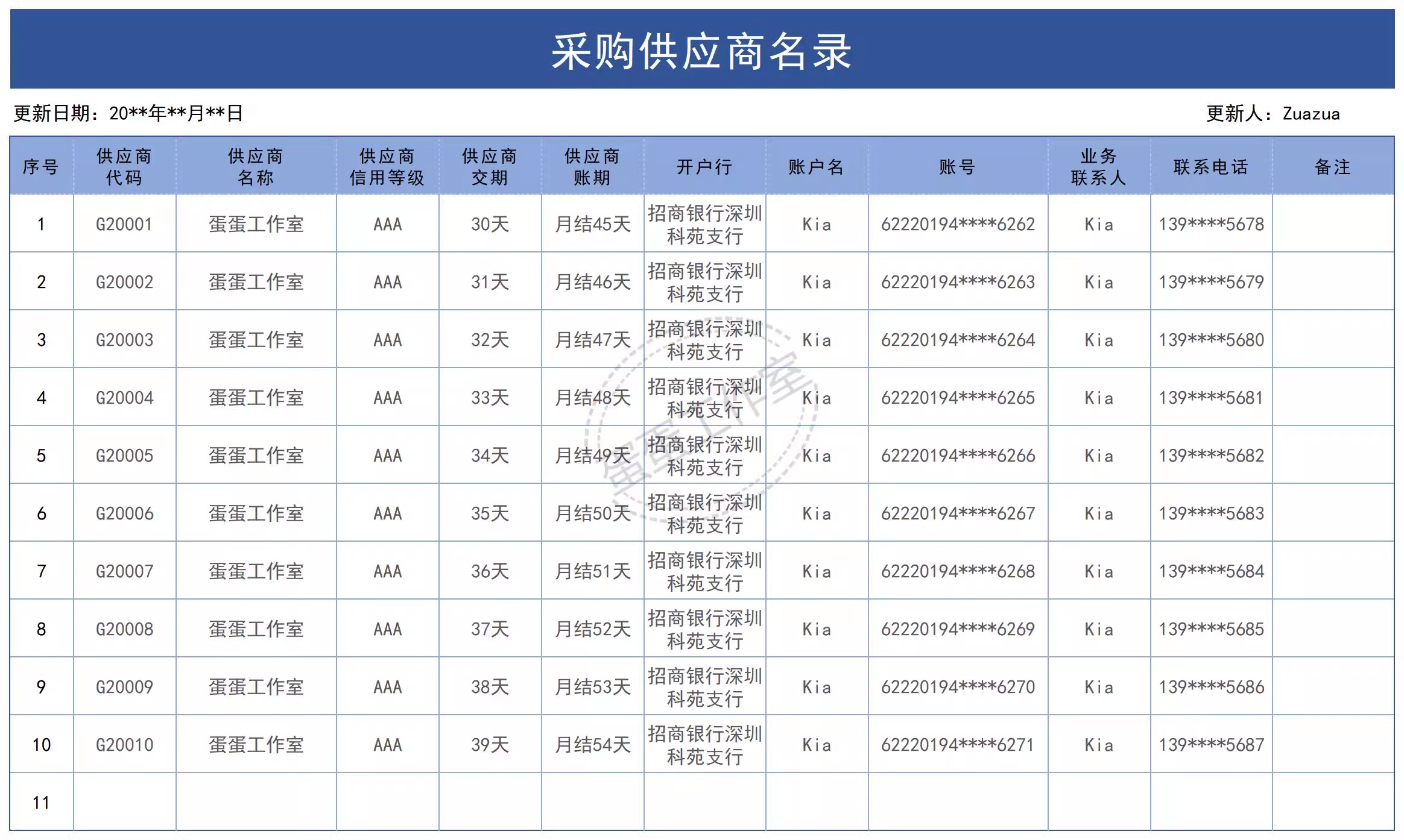 图片[12]-供应商管理系统excel供应商质量管理sqe供应商管理供应商管理表格-大怪兽分享