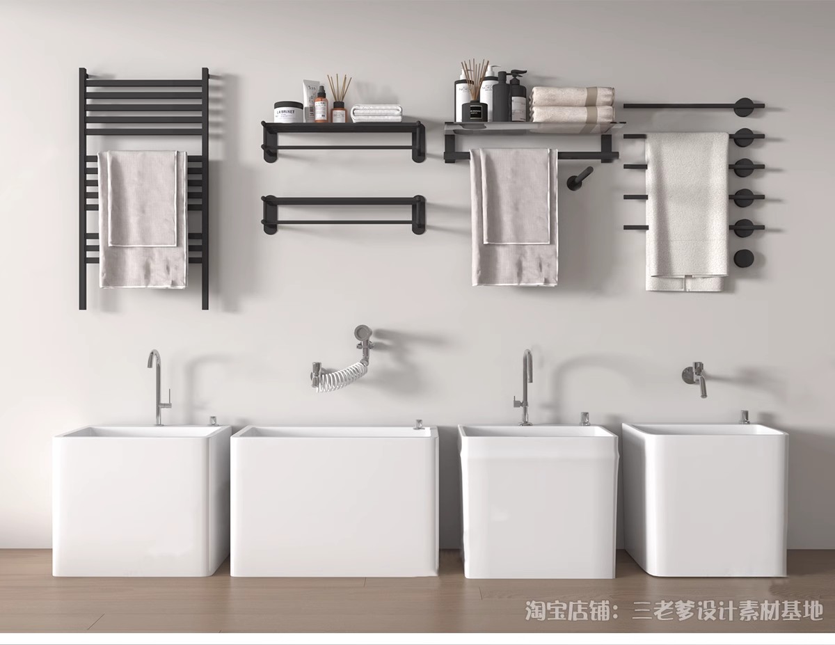 图片[14]-拖把池洗手池洁具SU模型扫把拖把簸箕水桶草图大师sketchup素材库-大怪兽分享