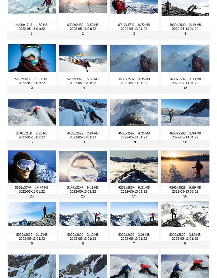 图片[12]-高清运动健身JPG图片攀登雪山登山积雪山峰设计喷绘打印合成素材-大怪兽分享