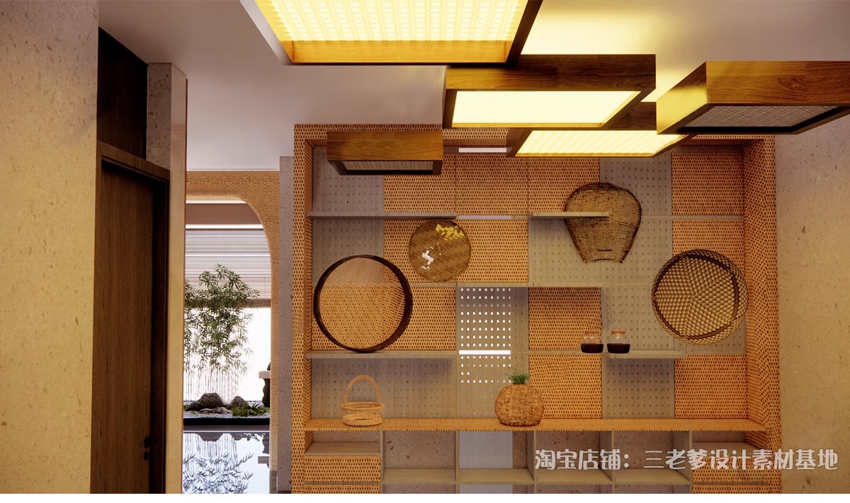 图片[15]-新中式非遗竹文化展厅SU模型展览馆竹编手工室工作室茶馆草图大师-大怪兽分享