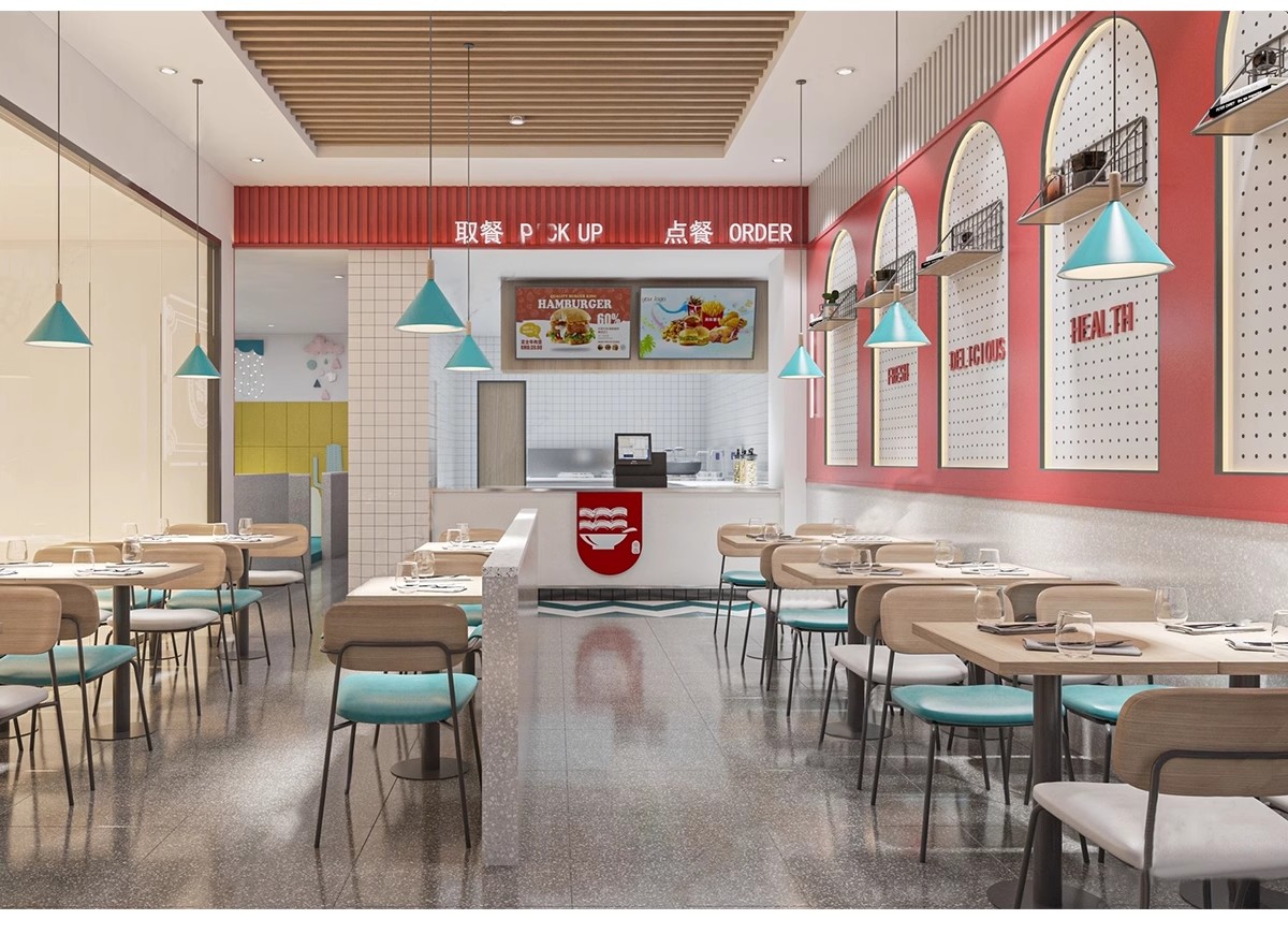 图片[16]-汉堡店炸鸡店SU模型现代工业风西式快餐厅铺装修设计草图大师素材-大怪兽分享