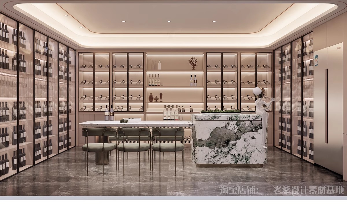 图片[16]-酒窖酒庄SU模型库现代新中式红酒专卖店酒柜货架展柜展厅草图大师-大怪兽分享
