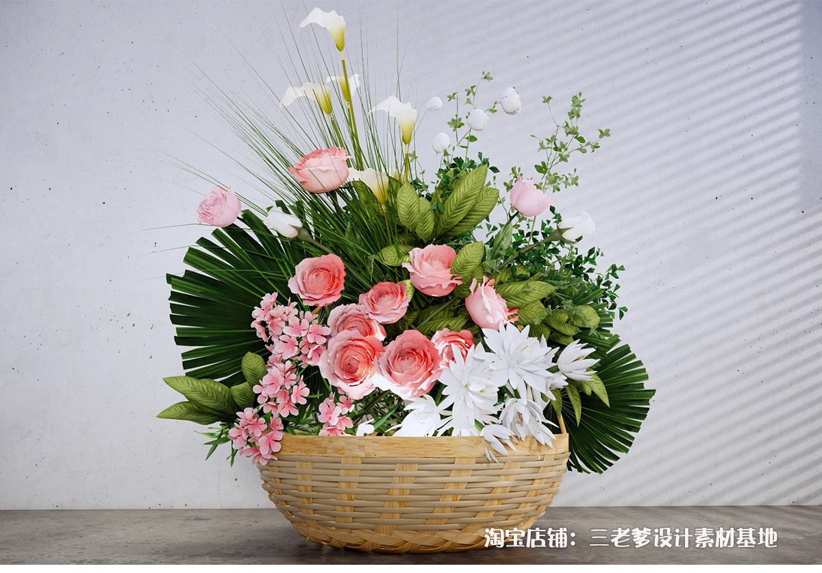 图片[16]-开业花篮SU模型 店庆花艺美陈婚庆典礼花束鲜花摆花节日活动装饰-大怪兽分享