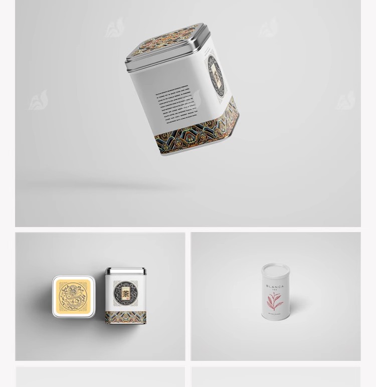 图片[5]-茶叶包装盒塑料袋罐子茶叶罐VI智能贴图样机PSD效果设计素材模板-大怪兽分享