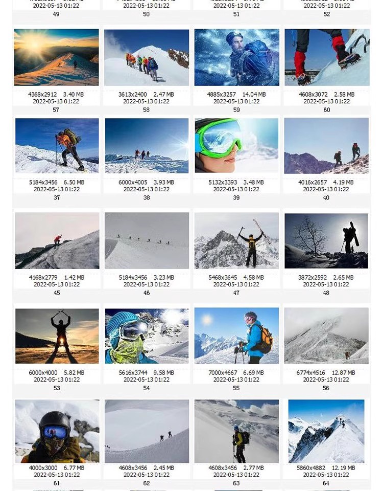 图片[14]-高清运动健身JPG图片攀登雪山登山积雪山峰设计喷绘打印合成素材-大怪兽分享
