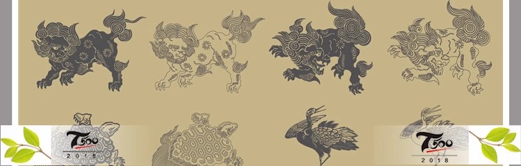 图片[3]-中国风山海经神兽复古图腾纹理矢量图案包装简约AI设计矢量素材图-大怪兽分享